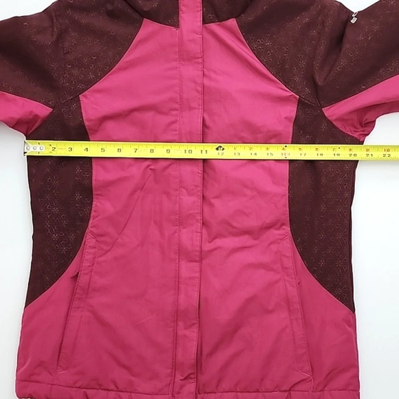 COLUMBIA Women's Omni-Shield Hooded Winter Zip Up Pink Brown Jacket Size Medium - Picture 15 of 16